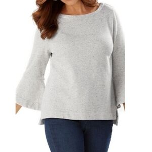 Tommy Bahama 3/4 Sleeve Sparkling Bell Sweater Sweatshirt Top Size M